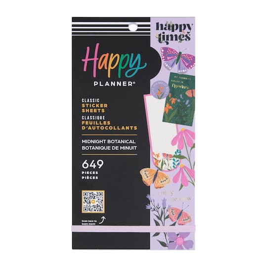 The Classic Happy Planner&#xAE; Midnight Botanical Sticker Book